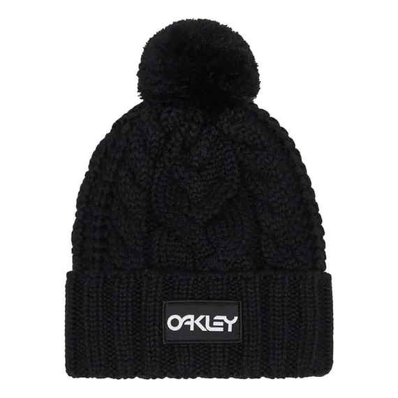 Oakley Harper Pom Beanie sapka Black White Logo